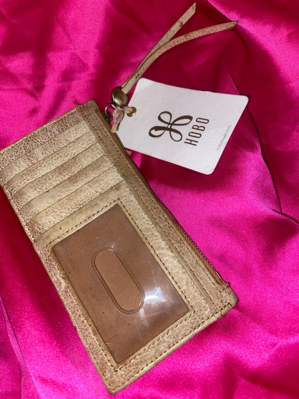 HOBO Gold Metallic Leather Wristlet